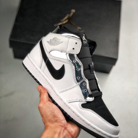 Air Jordan 1 Mid 'White Silver' 554724-121