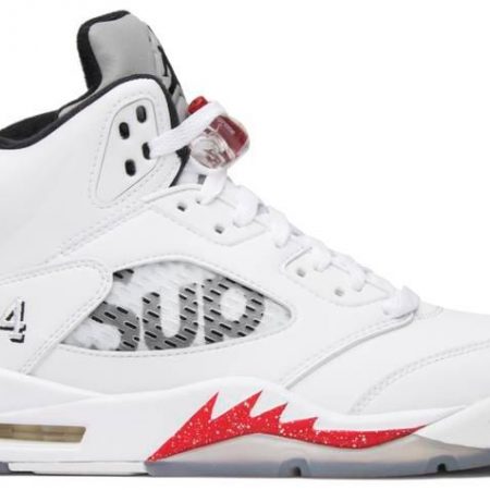 Supreme x Air Jordan 5 Retro 'White' 824371-101