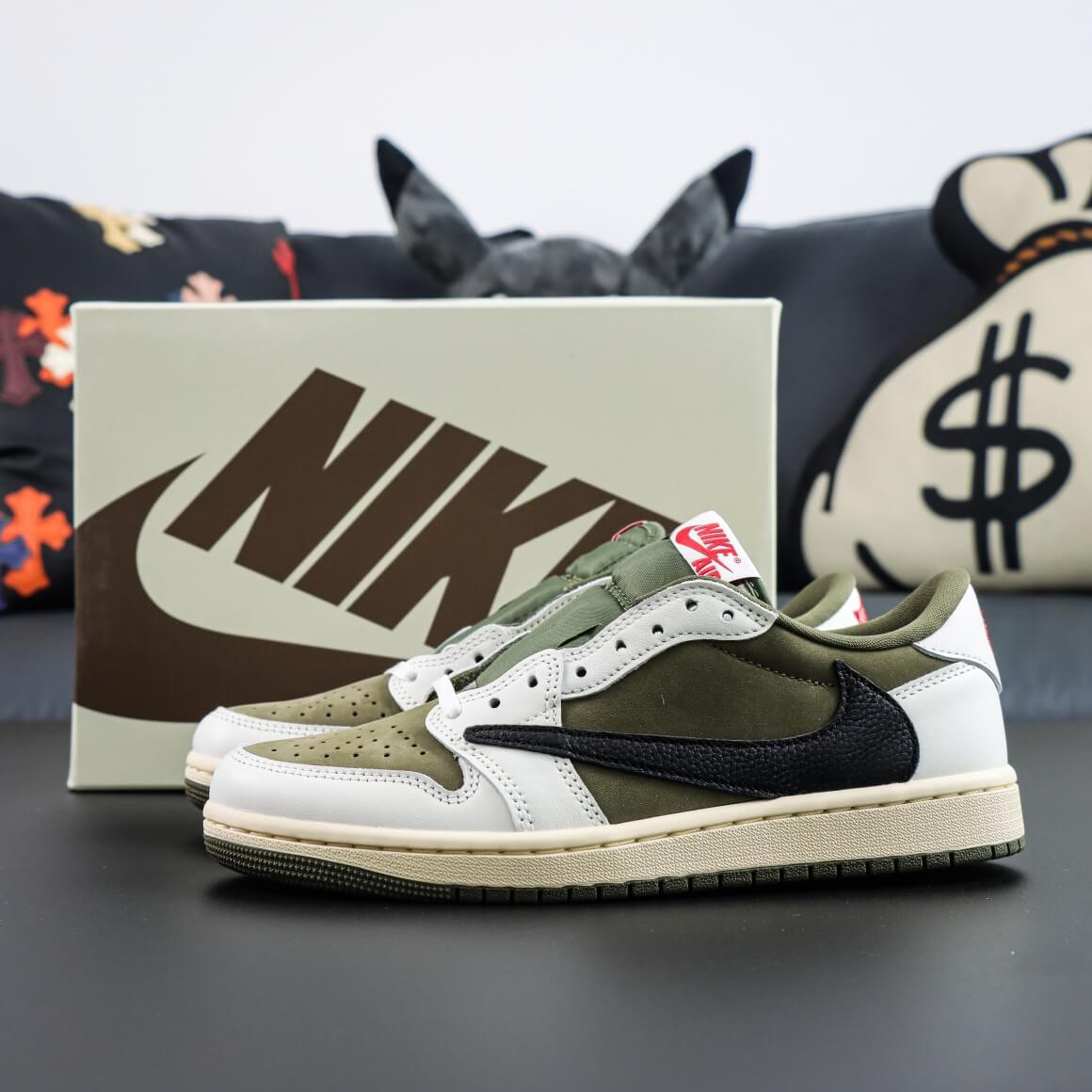 Air Jordan 1 Low x Travis Scott Reverse Olive DM7866-200